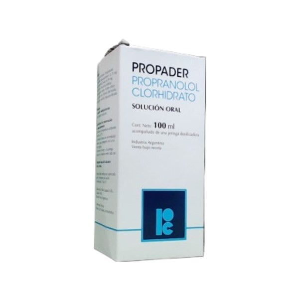 Cassar Propader Propranolol,Clorh. Solución Oral x 100 ml