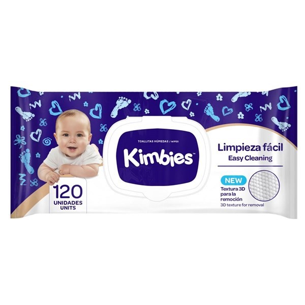 Kimbies Toalla Humedas Limpieza Facil (120 Unidades #1