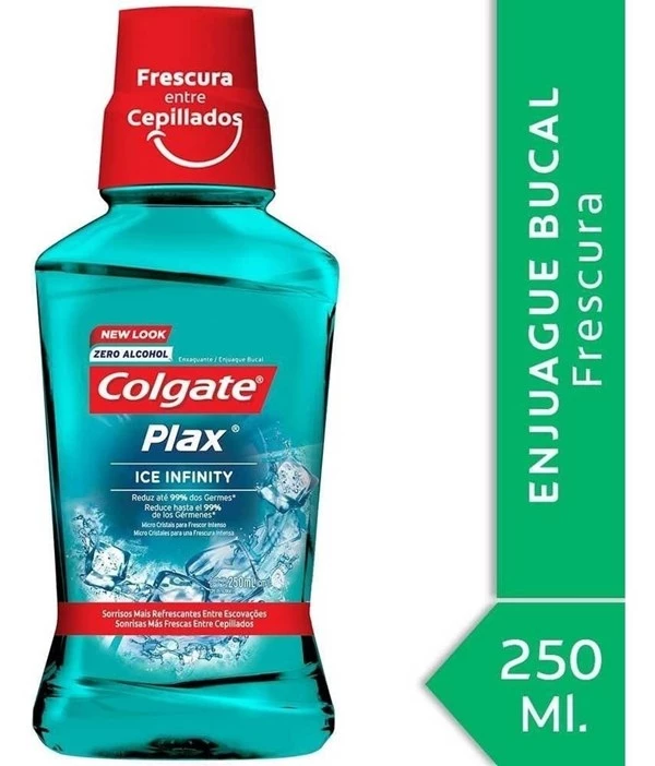 Colgate Plax Ice Infinity Enjuague Bucal Sin Alcohol X250 ml