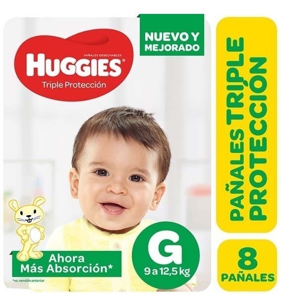 Huggies Triple Protección Pañales Grandes x 8 Unidades #1