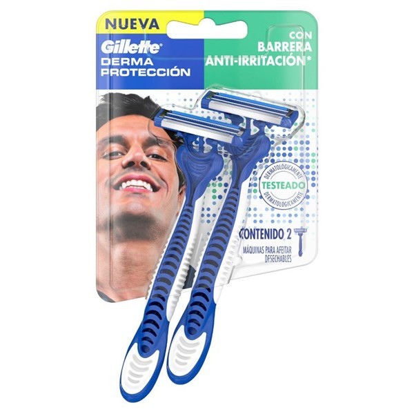 Gillette Máquinas de Afeitar Derma Protección (2 Unidades) alt