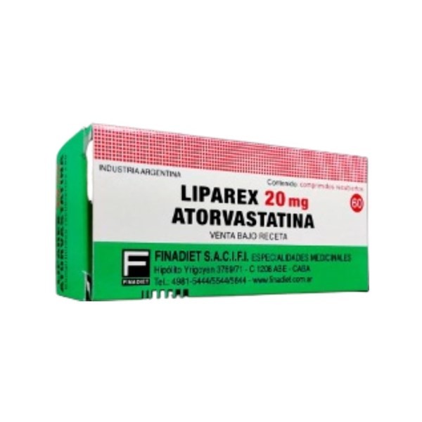 Finadiet Liparex Atorvastatina 20 Mg x 60 Comp Recubiertos #1