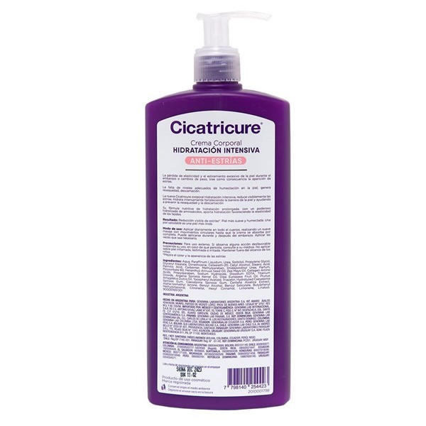 Cicatricure Crema Corporal Hidratación Intensa Ant-Estrías 400 ml alt