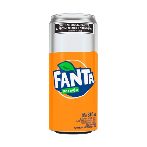 Gaseosa Fanta Naraja Zero Vitamina C Lata 310 cc. alt