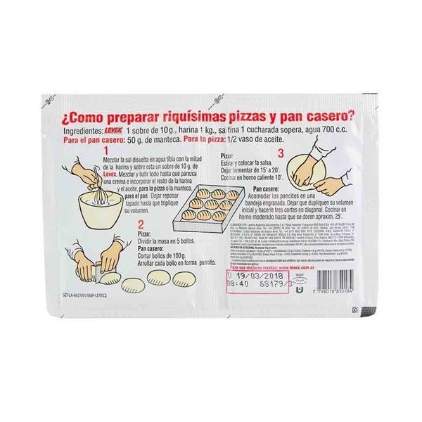 Levadura Seca Levex Instantánea 20 Gr alt