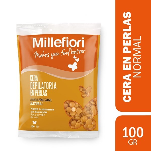 Millefiori Cera Depilatoria en Perlas Natural 100 gr