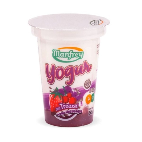 Yogur Entero Manfrey Frutos de Bosque 150 g. #1